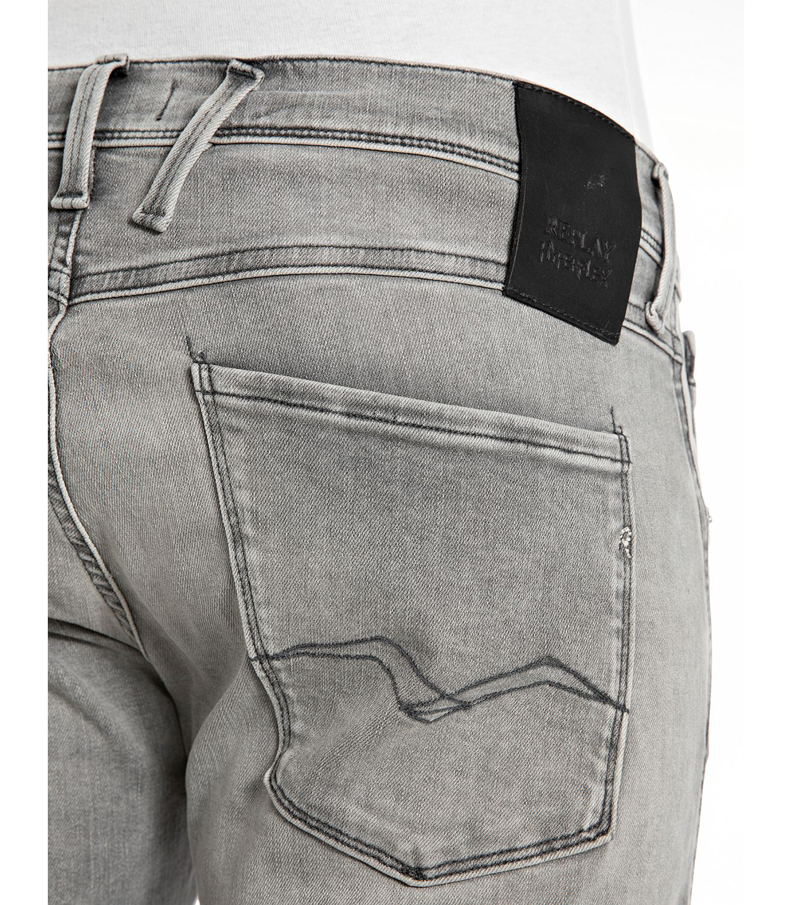 スリム ANBASS Hyperflex Dust スーパーストレッチデニム 詳細画像 ライトグレー 8